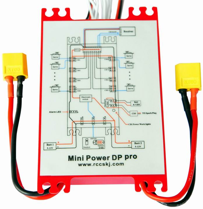 Rc airplane power clearance distribution board